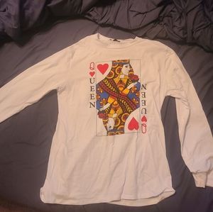 NEW Long sleeve 'Queen' t-shirt never worn, only tried on.